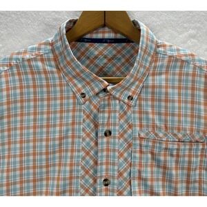 TrueFlies Bokeelia Tattersall Long Sleeve Shirt Seafoam Hibiscus Men's XL